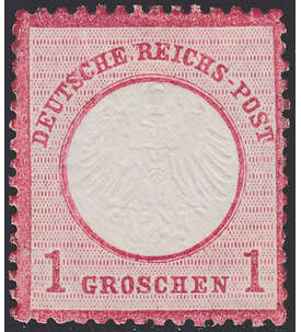 II Dt.Reich Nr. 4 ungestempelt Kleiner Brustschild-1 Gr. mit kleinen Fehlern