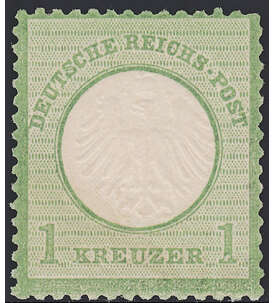 II Dt.Reich Nr. 7 ungestempelt Kleiner Brustschild-1 Kr. mit kleinen Fehlern