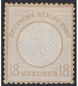II Dt.Reich Nr. 11 ungestempelt Kleiner Brustschild-18 Kr. mit kleinen Fehlern