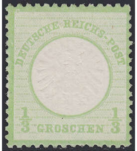 II Dt.Reich Nr. 17 ungestempelt Groer Brustschild-1/3 Gr. mit kleinen Fehlern 