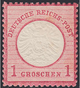 II Dt.Reich Nr. 19 ungestempelt Groer Brustschild-1 Gr. mit kleinen Fehlern