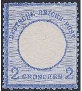 II Dt.Reich Nr. 20 ungestempelt Großer Brustschild-2 Gr. mit kleinen Fehlern