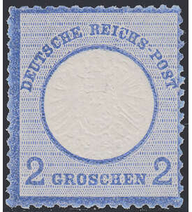 II Dt.Reich Nr. 20 ungestempelt Groer Brustschild-2 Gr. mit kleinen Fehlern