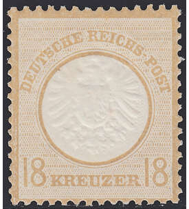 II Dt. Reich Nr. 28 ungestempelt Großer Brustschild-18 Kr. mit kleinen Fehlern