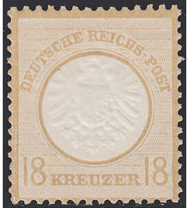 II Dt. Reich Nr. 28 ungestempelt Groer Brustschild-18 Kr. mit kleinen Fehlern