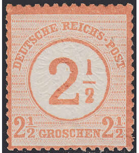 II Dt. Reich Nr. 29 ungestempelt Brustschild-Aufdruck-2 1/2 mit kleinen Fehlern