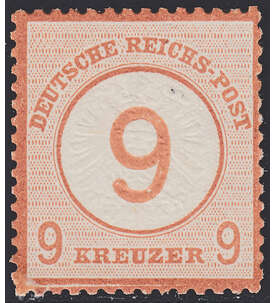 Deutsches Reich Nr. 30 ungestempelt Brustschild-Aufdruck-9 Kr.