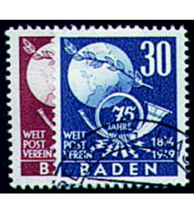 Franzsische Zone Baden Nr. 56-57 gestempelt Weltpostverein