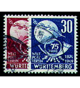 Französische Zone Württemberg Nr.51-52 Weltpostverein gestempelt