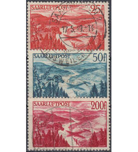 Saar Nr. 252-254 gestempelt Flugpost 1948