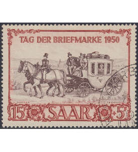 Saar Nr. 291 gestempelt Tag der Marke 1950