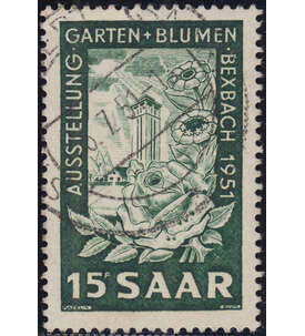 Saar Nr. 307 gestempelt Garten und Blumen