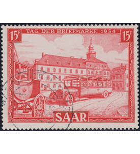 Saar Nr. 349 gestempelt Tag der Marke 1954