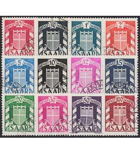 Saar Nr. 33-44 gestempelt      Dienstmarken