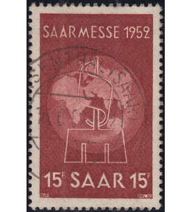 Saar Nr. 317 gestempelt        Saarmesse 1952