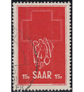 Saar Nr. 318 gestempelt        Rotes Kreuz 1952