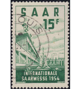 Saar Nr. 348 gestempelt        Saarmesse 1954