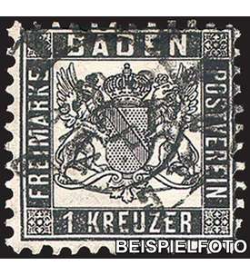 Baden Nr. 17 gestempelt