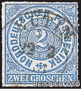 Norddeutscher Postbezirk Nr. 5 gestempelt