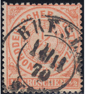 Norddeutscher Postbezirk Nr. 15 gestempelt