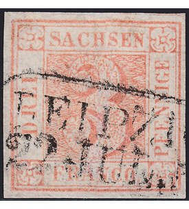 Sachsen Nr. 1 gestempelt