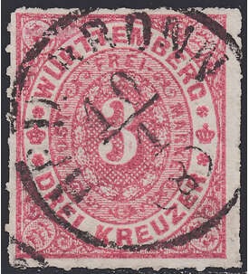 Wrttemberg Nr. 38 gestempelt