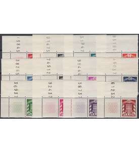 Saar Dienstmarken Nr. 33-44Br postfrisch ** mit Leerfeldern und Druckdaten