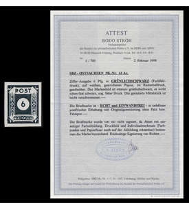 SBZ Nr. 43Ac postfrisch ** mit Fotoattest Strh