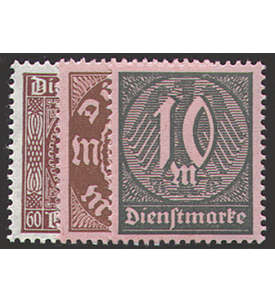 Deutsches Reich Dienst Nr. 66-68 Wertziffern