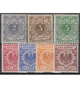 Deutsches Reich Nr. 45-50,52         Krone/Adler