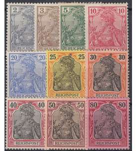 Deutsches Reich Nr. 53-62            Germania Reichspost