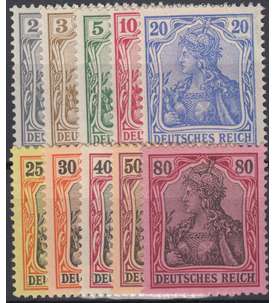 Deutsches Reich Nr. 68-77            Germania ohne WZ