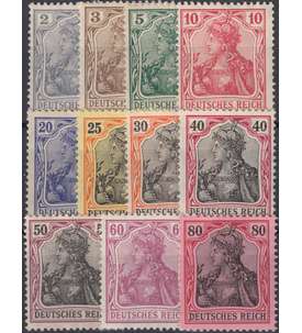 Deutsches Reich Nr. 83-93 I          Germania Friedensdruck