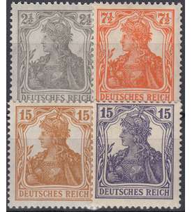 Deutsches Reich Nr. 98-101           Germania 2,5/7,5/15,15 Pfg.