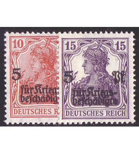 Deutsches Reich Nr. 105-106 Kriegsgeschdigtenhilfe 1919