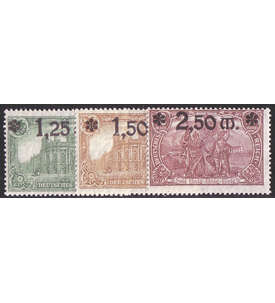   Deutsches Reich Nr. 116-118 Aufrduckwerte 1920