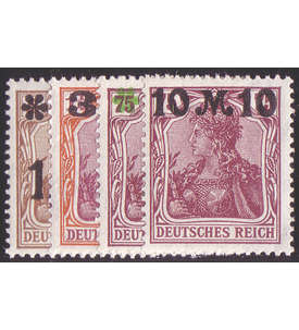   Deutsches Reich Nr. 154-157I Germania Aufdruckwerte 1921
