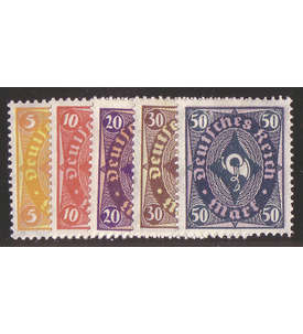   Deutsches Reich Nr. 205-209 Posthorn zweifarbig 1922