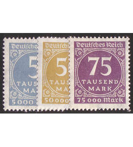   Deutsches Reich Nr. 274-276 Ziffern im Kreis 1923
