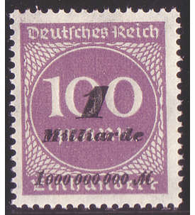   Deutsches Reich Nr. 331 Aufdruck Ziffer im Kreis 1923