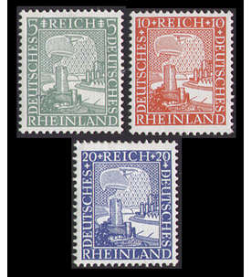 II Deutsches Reich Nr. 372-374 Rheinland 1925