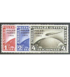 Deutsches Reich Nr. 456-458 Zeppelin-Polarfahrt