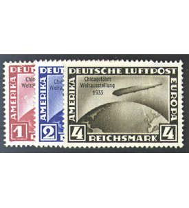 Deutsches Reich Nr. 496-498 Zeppelin-Chicagofahrt