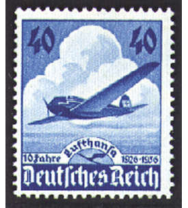 Deutsches Reich Nr. 603 10 Jahre Lufthansa