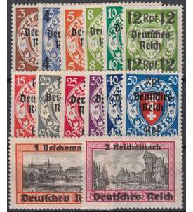 Deutsches Reich Nr. 716-729 Danzig Aufdruckwerte