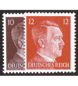 Deutsches  Reich Nr. 826-827  Hitler Buchdruck 10+12 1943