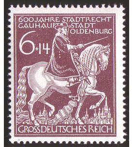   Deutsches Reich Nr. 907 600 Jahre Oldenburg 1945