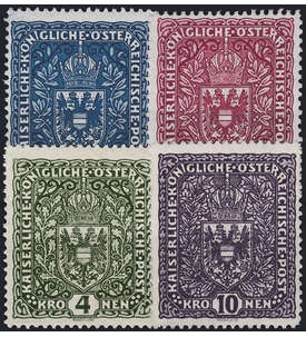 sterreich Nr. 200-203I postfrisch Wappen Freimarken 1916