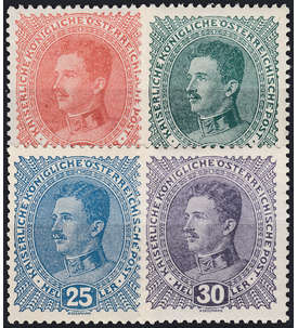 sterreich Nr. 221-224 postfrisch Kaiser Karl Freimarken 1916