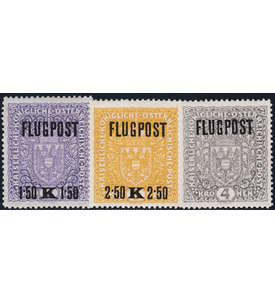 sterreich Nr. 225-227y postfrisch Flugpostmarken 1918
